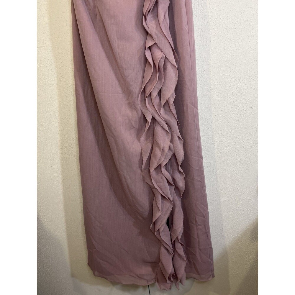 Vera Wang Dusty Rose One-Shoulder Maxi Dress - Picture 7 of 12